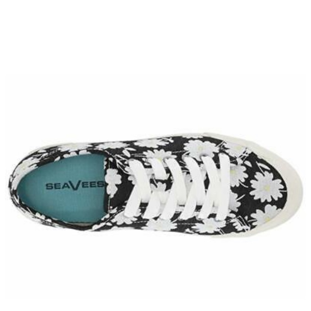 SeaVees Monterey Sneaker in Black Daisy W 7.5 EUC